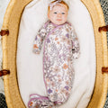 Newborn Knotted Gown - Flora