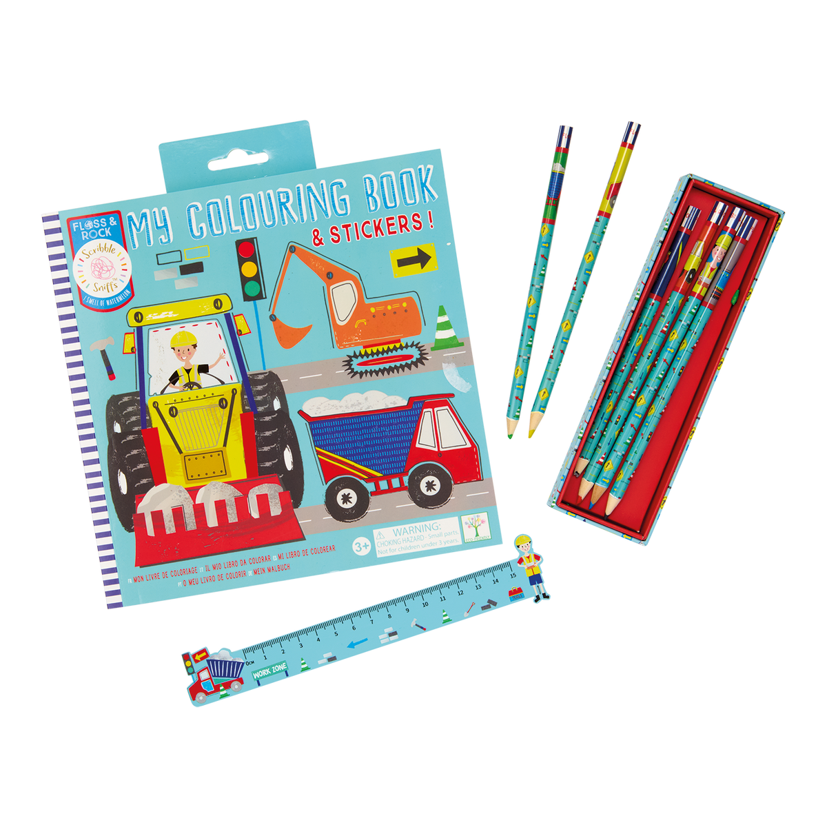 Construction My Pack of 6 Coloring Pencils Unsharpened