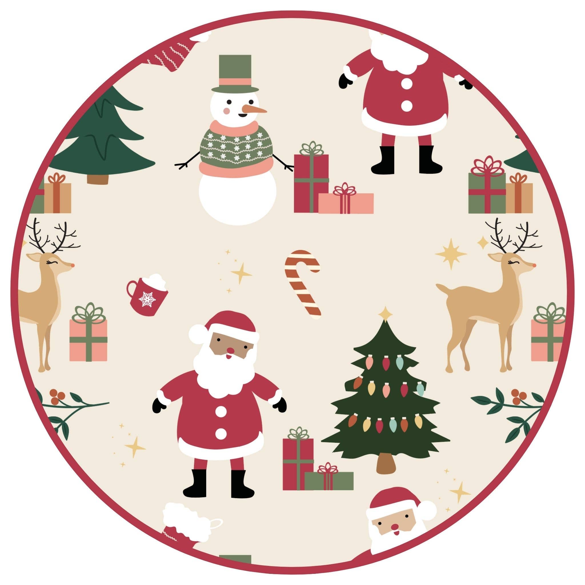 Cozy Christmas Bamboo Convertible Baby Pajama: Red/Multi / 0-3M