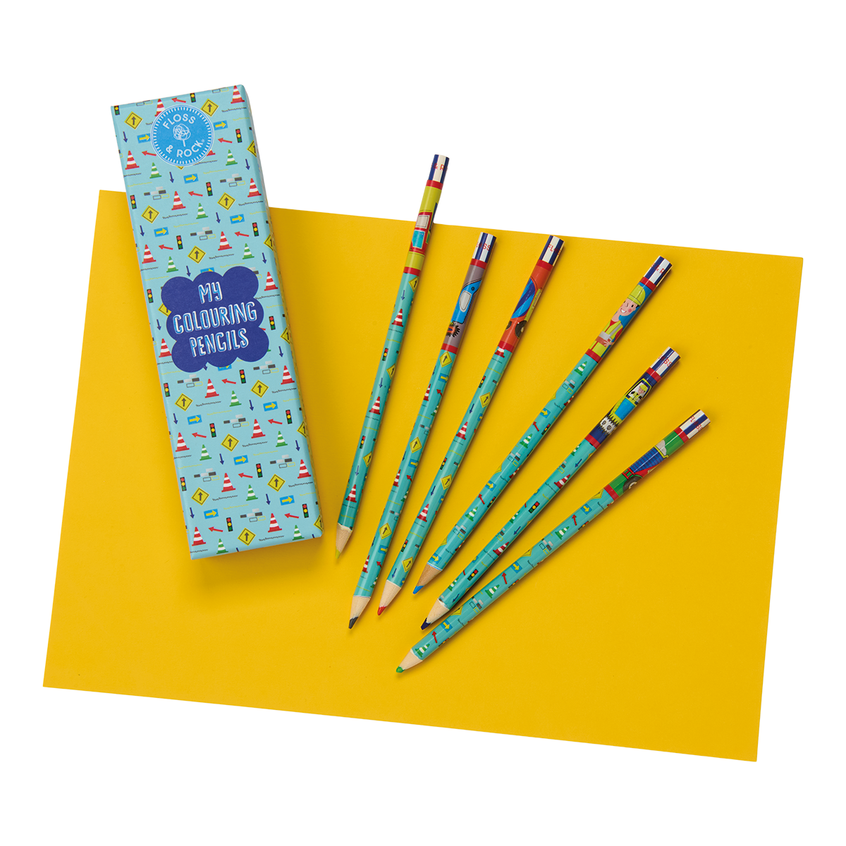 Construction My Pack of 6 Coloring Pencils Unsharpened