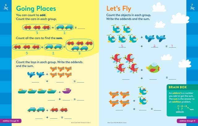 Brain Quest Math Workbook: 1st Grade: Trade Paperback