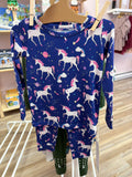 2T Bird and Bean Unicorn Pajamas