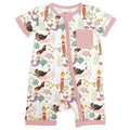 Making Waves Mermaid Bamboo Baby Clothing Shortie Romper: 12-18M