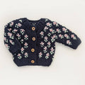 Bitty Blooms Indigo Cardigan Sweater for Baby & Toddler: 12-18 months