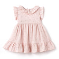 Eyelet Girl's Cotton Dress for Special Occasions - Pink: 12-18M