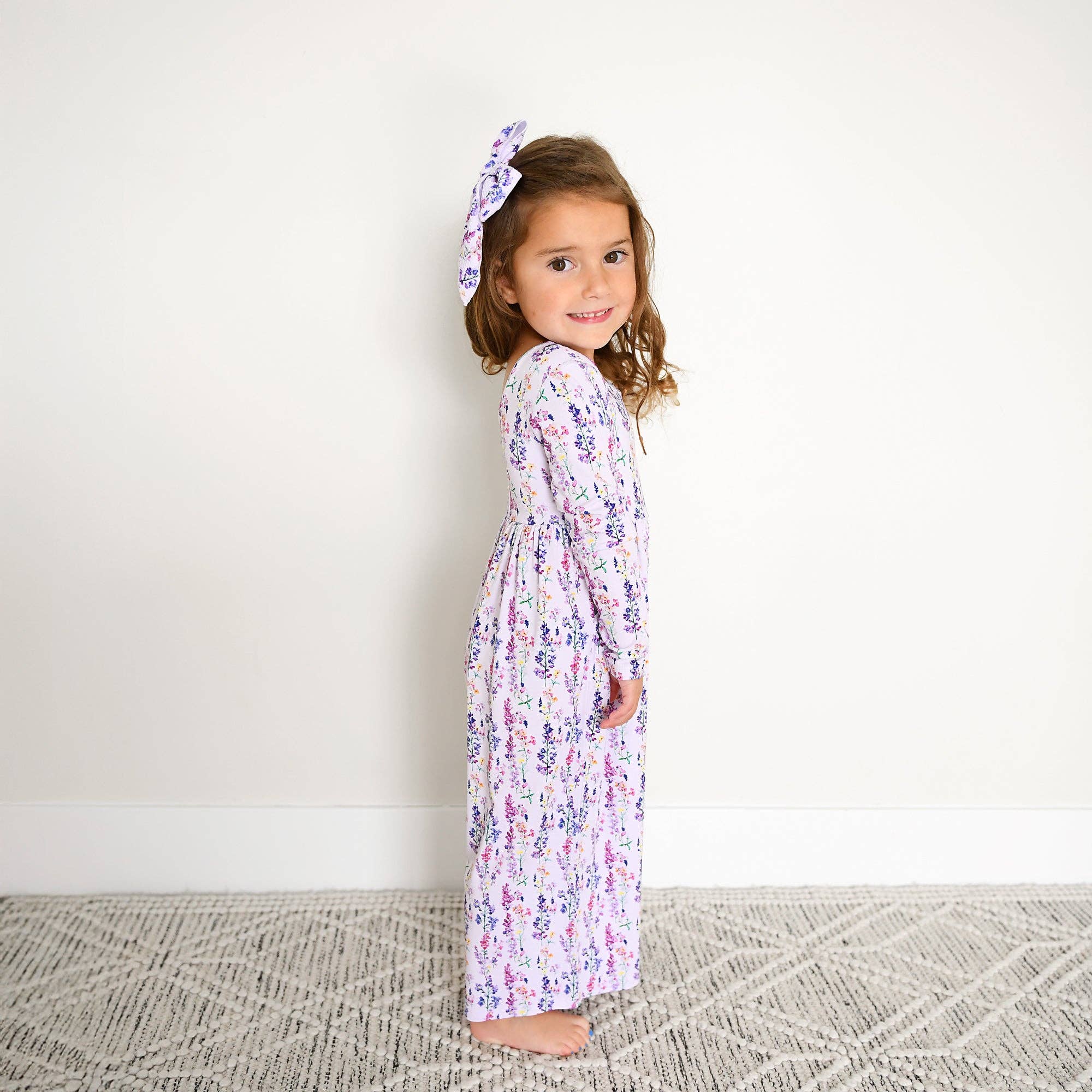Avani WIDE LEG ROMPER Bamboo Floral Kids Clothing Outfit: 2t/3t