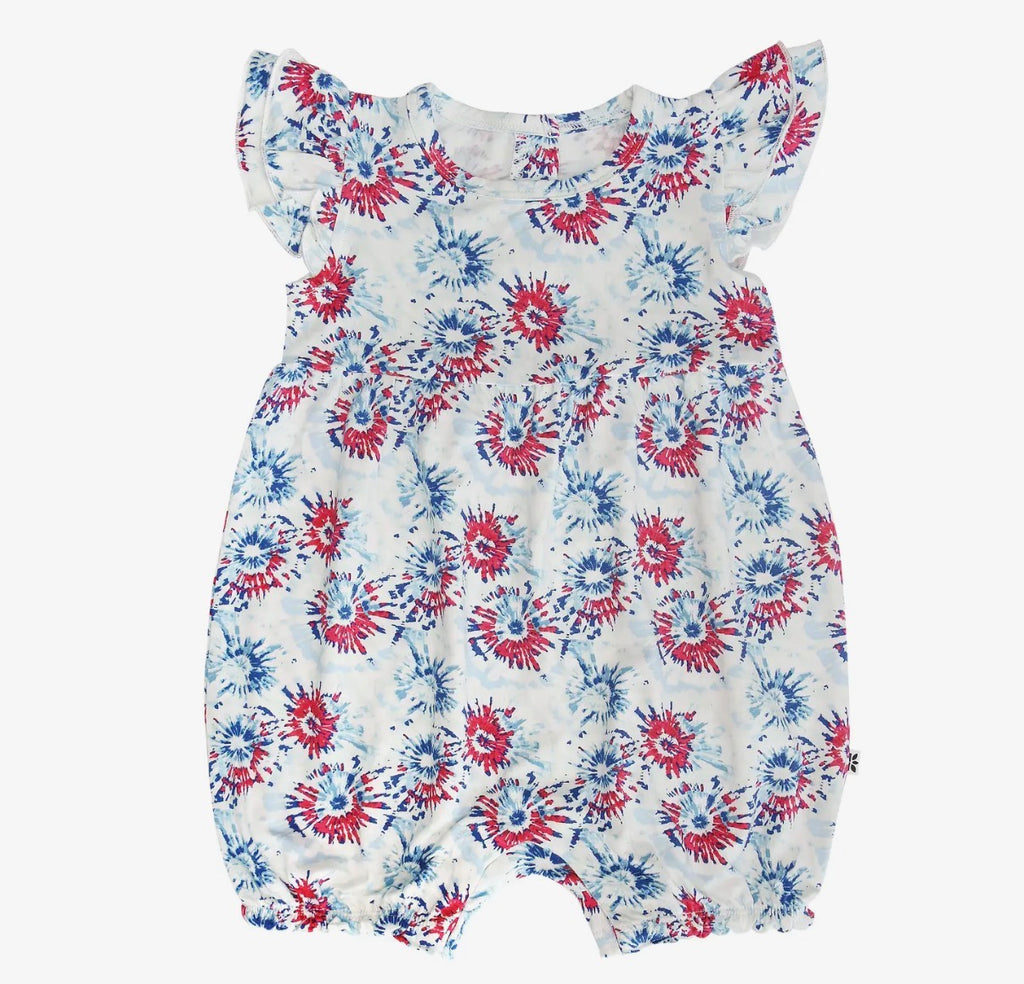 Fireworks Ruffle Romper - 0-3M