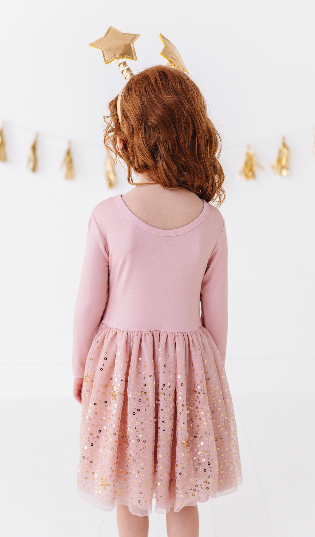 Kids Star Dress - Girls Tulle Twinkle Holiday Dress - Stella: 4