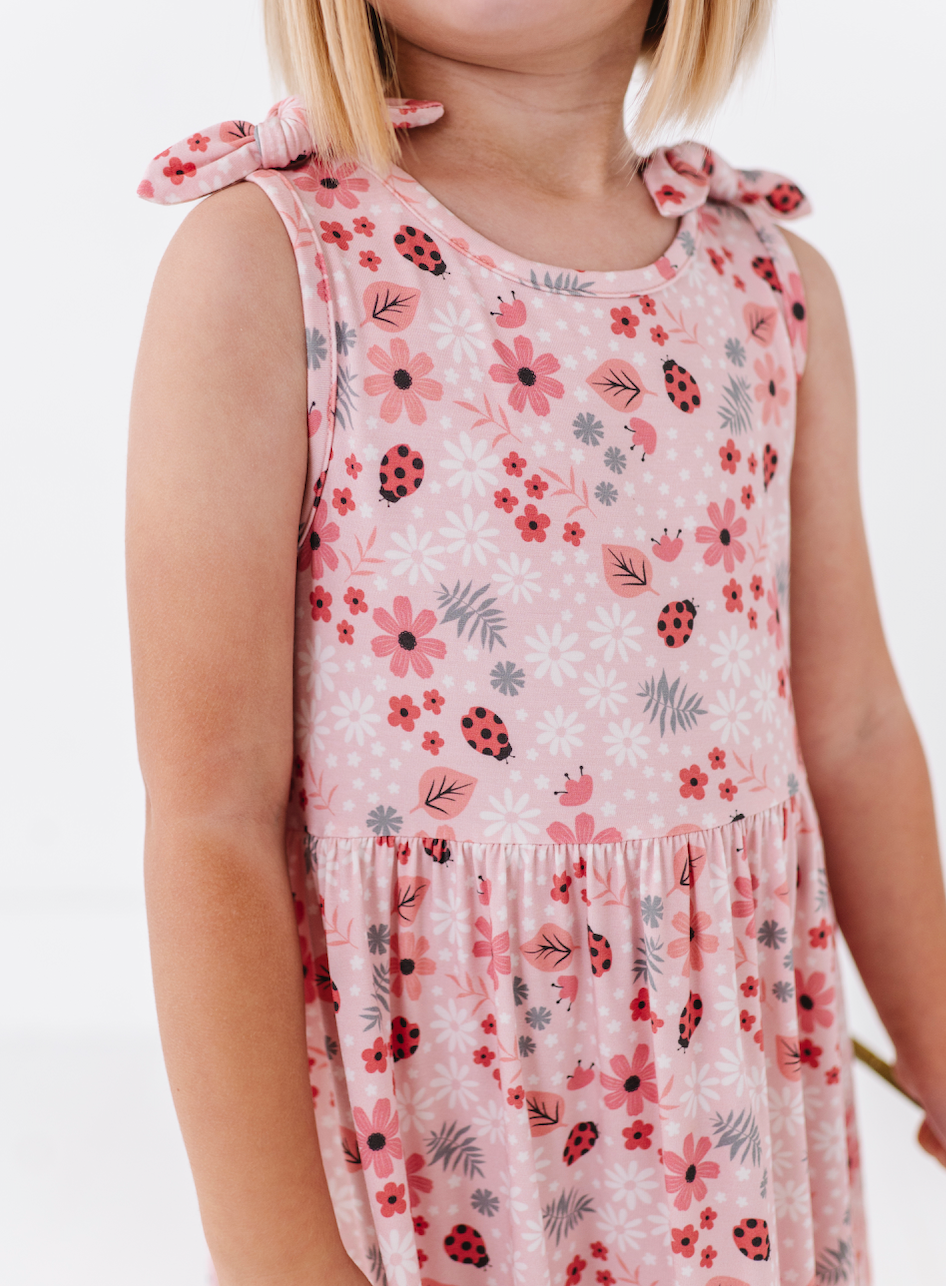 Harper Bow Tie Tank Dress - Garden: 3
