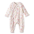 Bunny Blooms Soft Bamboo Zipper Romper for Easter: 6-9M
