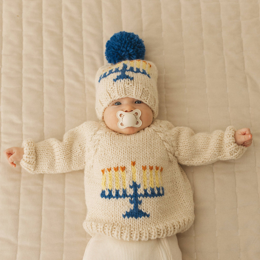 Menorah Crew Neck Sweater for Baby & Toddler SALE: 2-3T