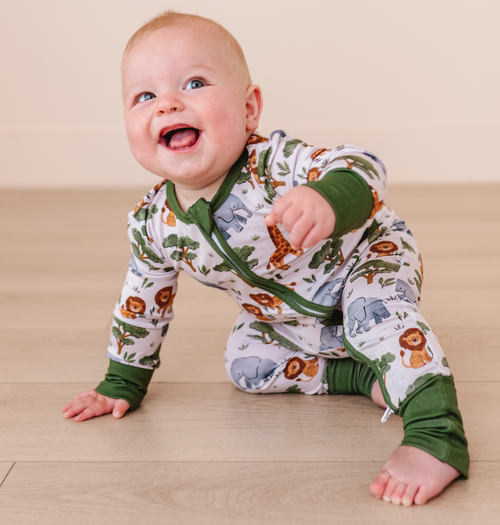 Baby Pajamas - Bamboo Sleeper - It's a Jungle Out There: 3-6m