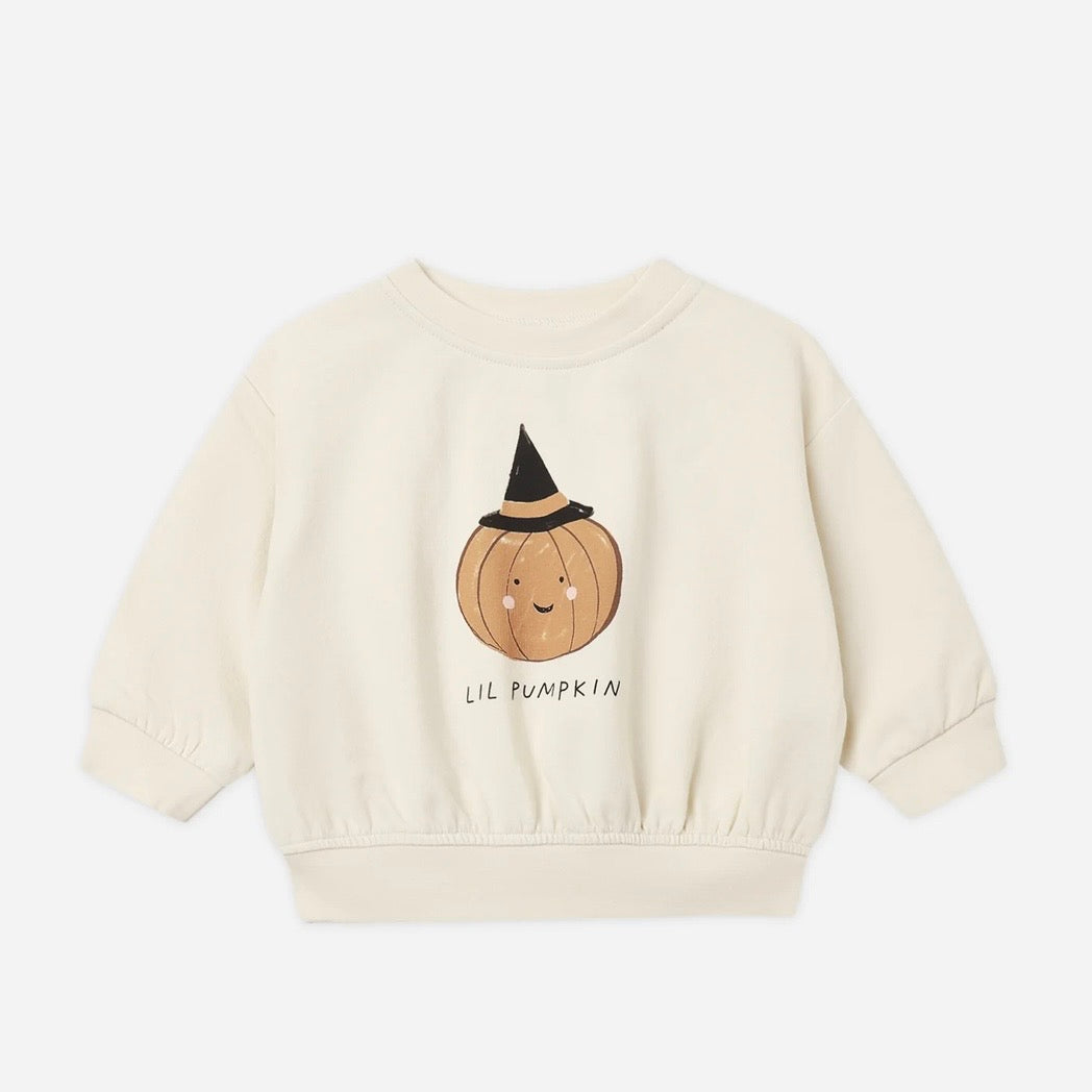 Lil Pumpkin Fleece Sweatshirt: 12-18M