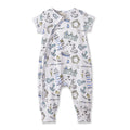 Seashore Baby Zipper Romper – Bamboo with Convertible Cuffs: 6-9M