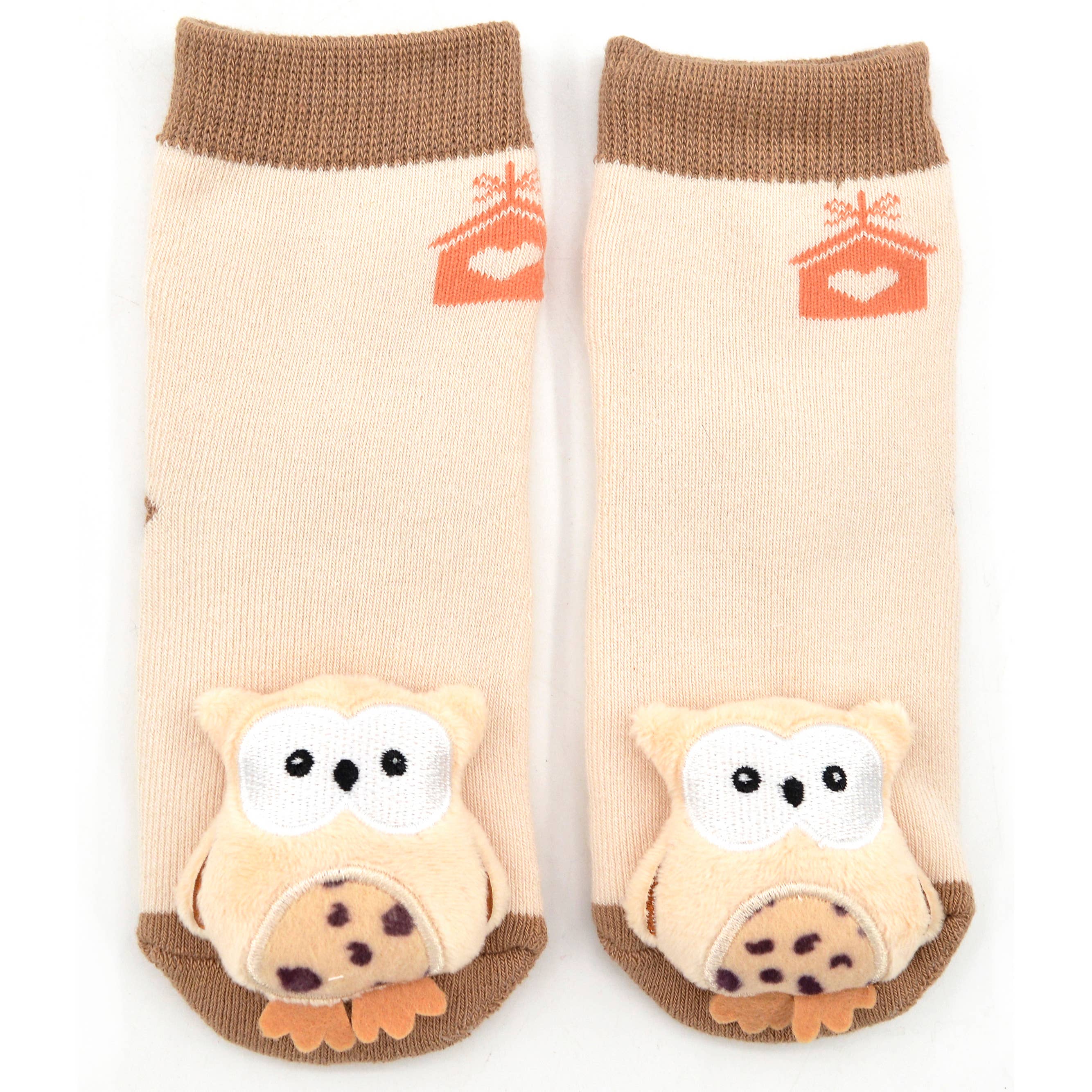 Wise Owl Boogie Toes - Baby Rattle Socks: 0 - 1 Y