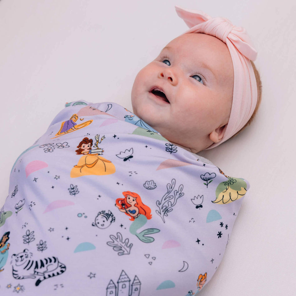 Disney Princess Party Swaddle Receiving Baby Blanket