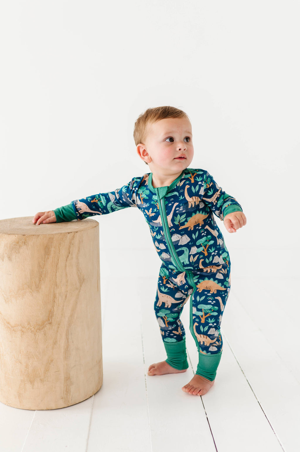 Baby Bamboo Pajamas - Bamboo Sleeper - Arlo Dinosaur: 3-6m