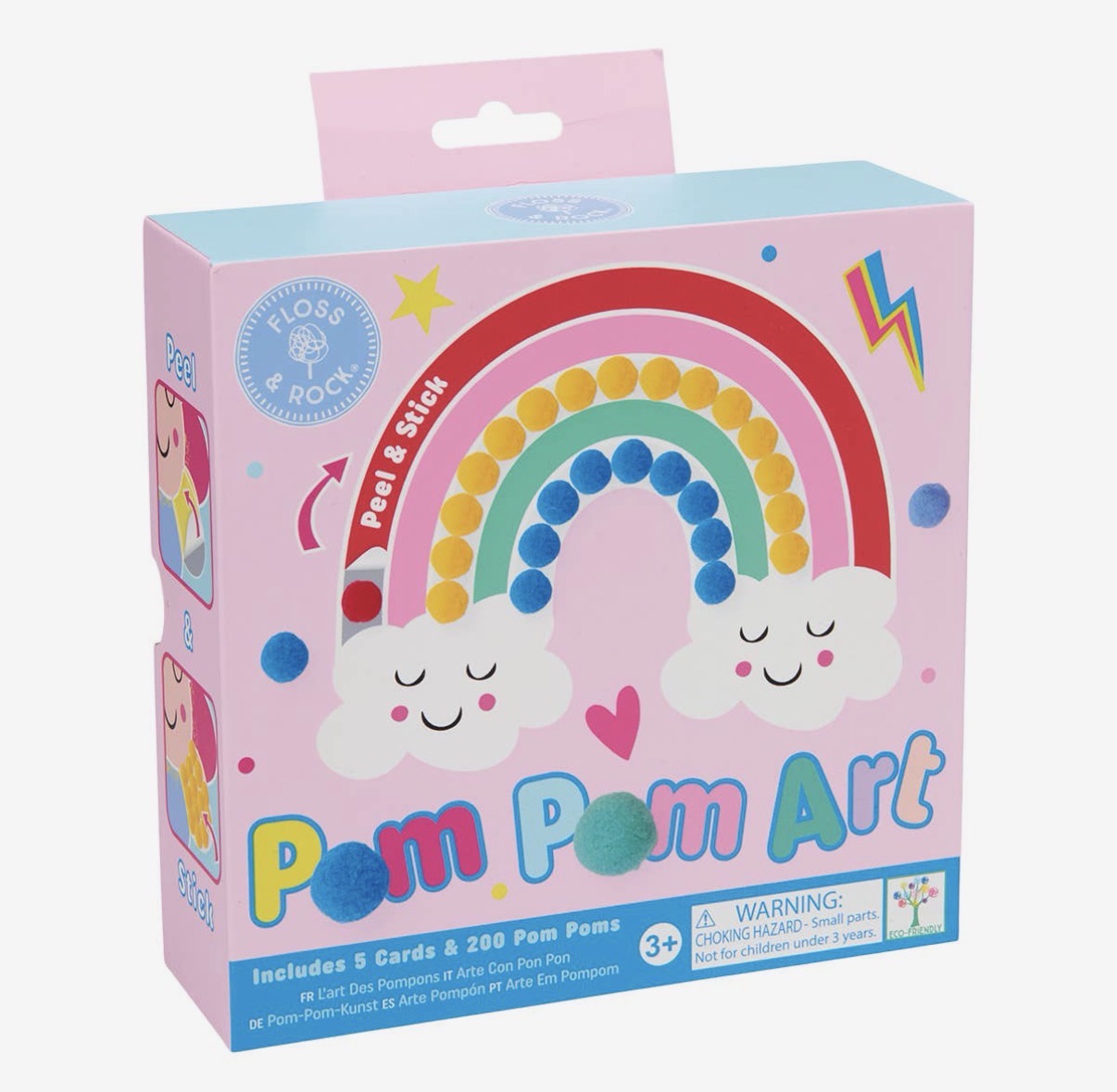 Rainbow Pom Pom Art