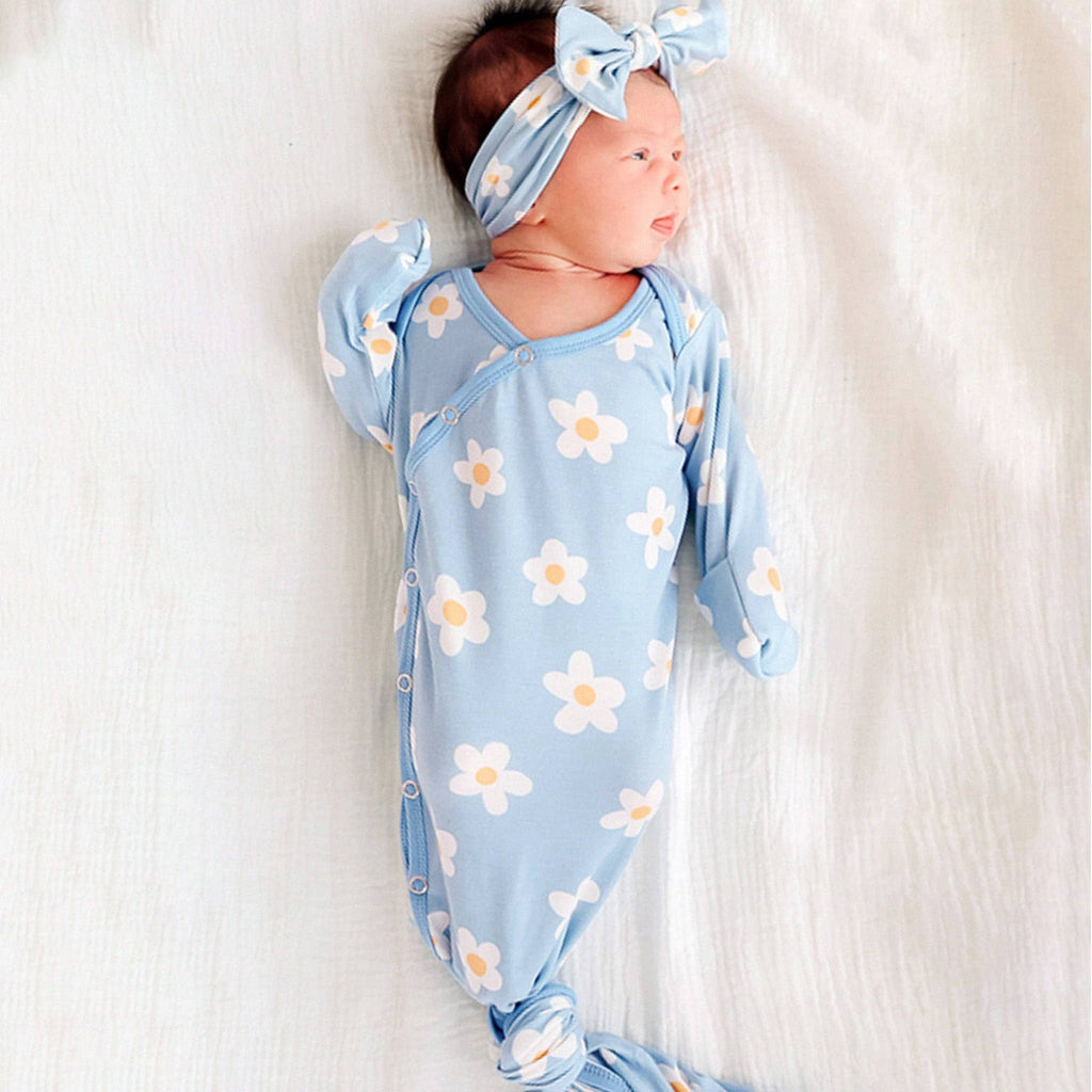 Newborn Knotted Gown - Della