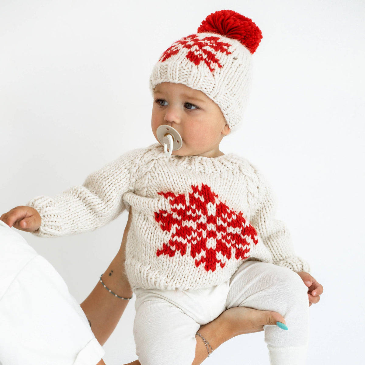 Snowflake Natural Crew Neck Sweater for Baby & Toddler SALE: 18-24 months