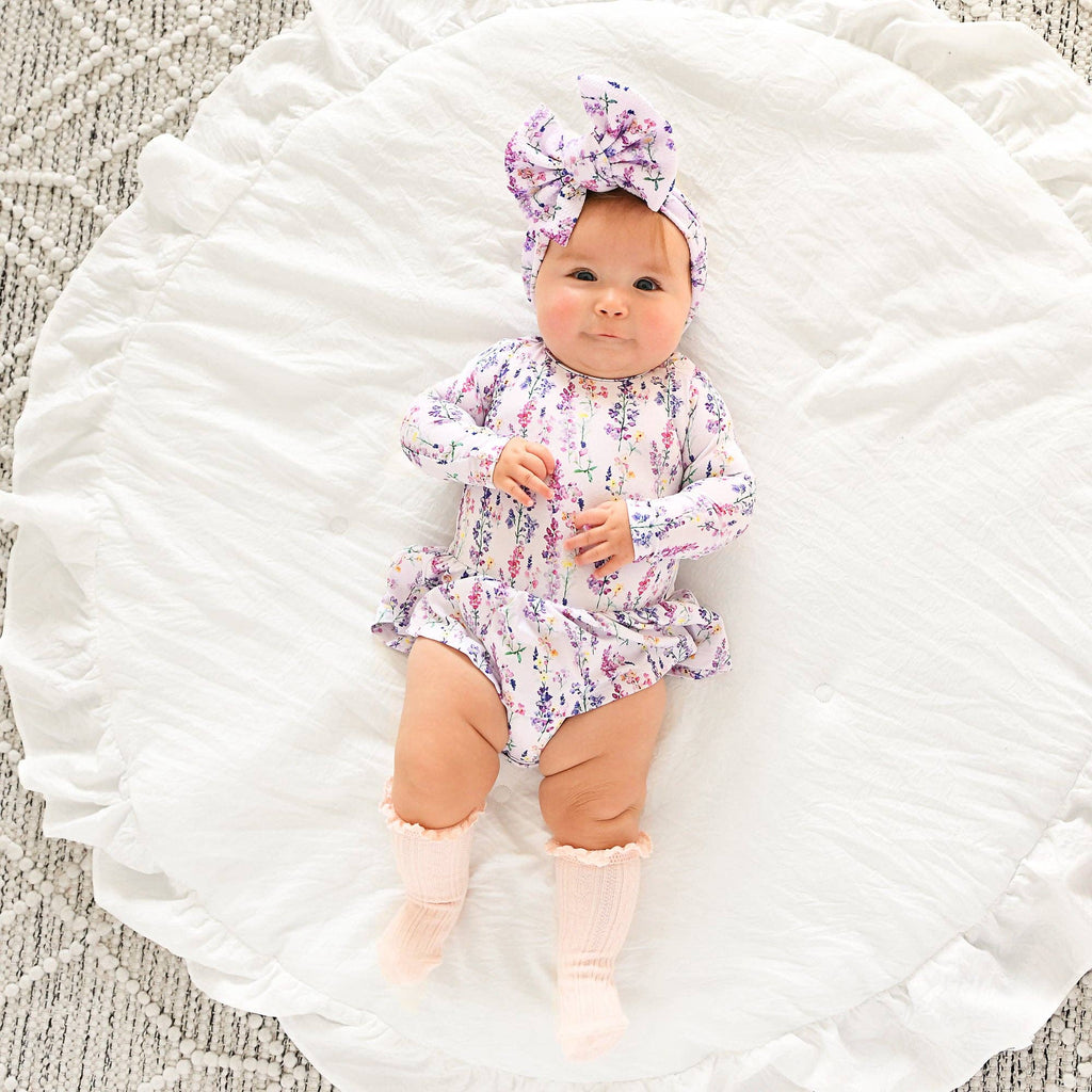 Avani TUTU Bamboo Floral Baby Clothing Dress Outfit: 6-12m
