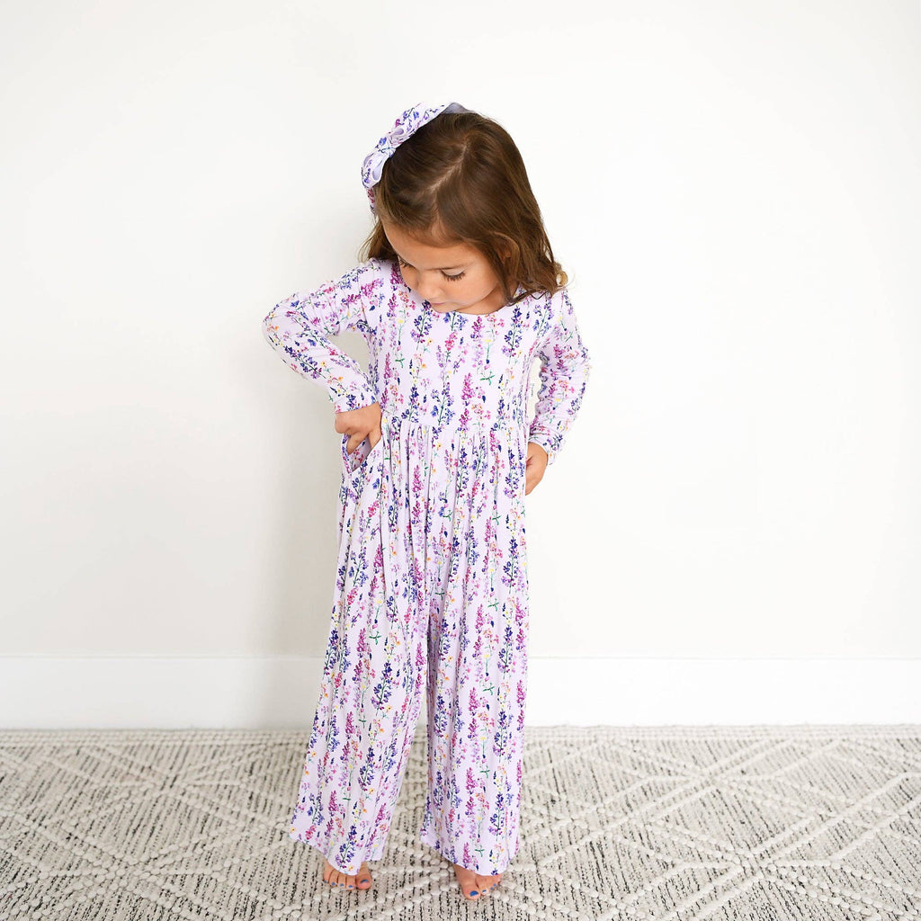 Avani WIDE LEG ROMPER Bamboo Floral Kids Clothing Outfit: 18-24m