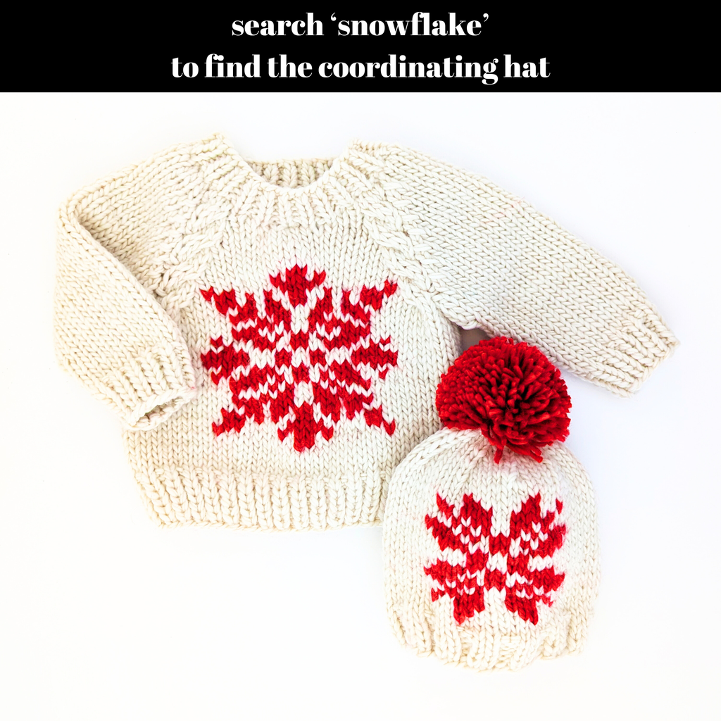 Snowflake Natural Crew Neck Sweater for Baby & Toddler SALE: 6-12 months