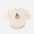 Lil Pumpkin Crewneck Bubble Romper: 0-3M
