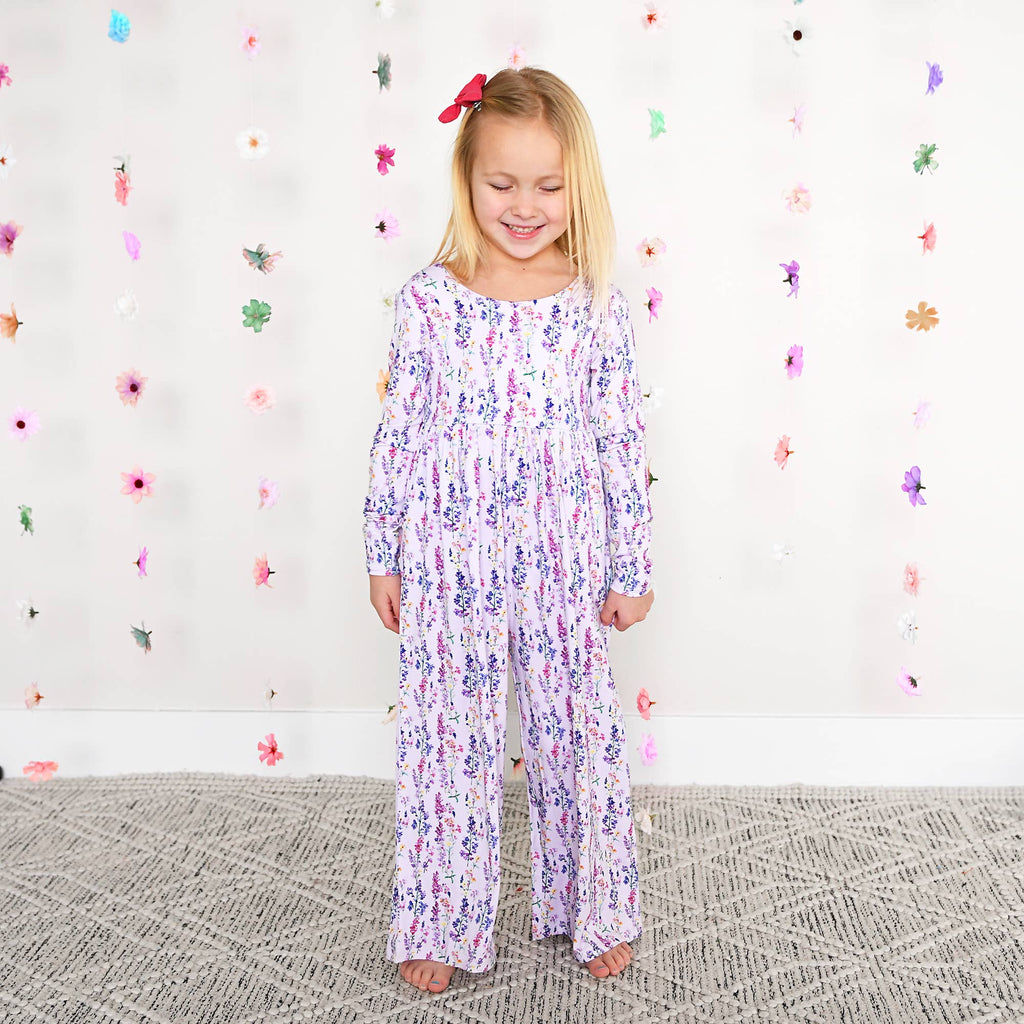 Avani WIDE LEG ROMPER Bamboo Floral Kids Clothing Outfit: 18-24m