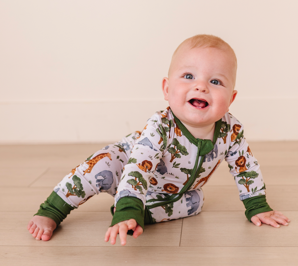 Baby Pajamas - Bamboo Sleeper - It's a Jungle Out There: 12-18m