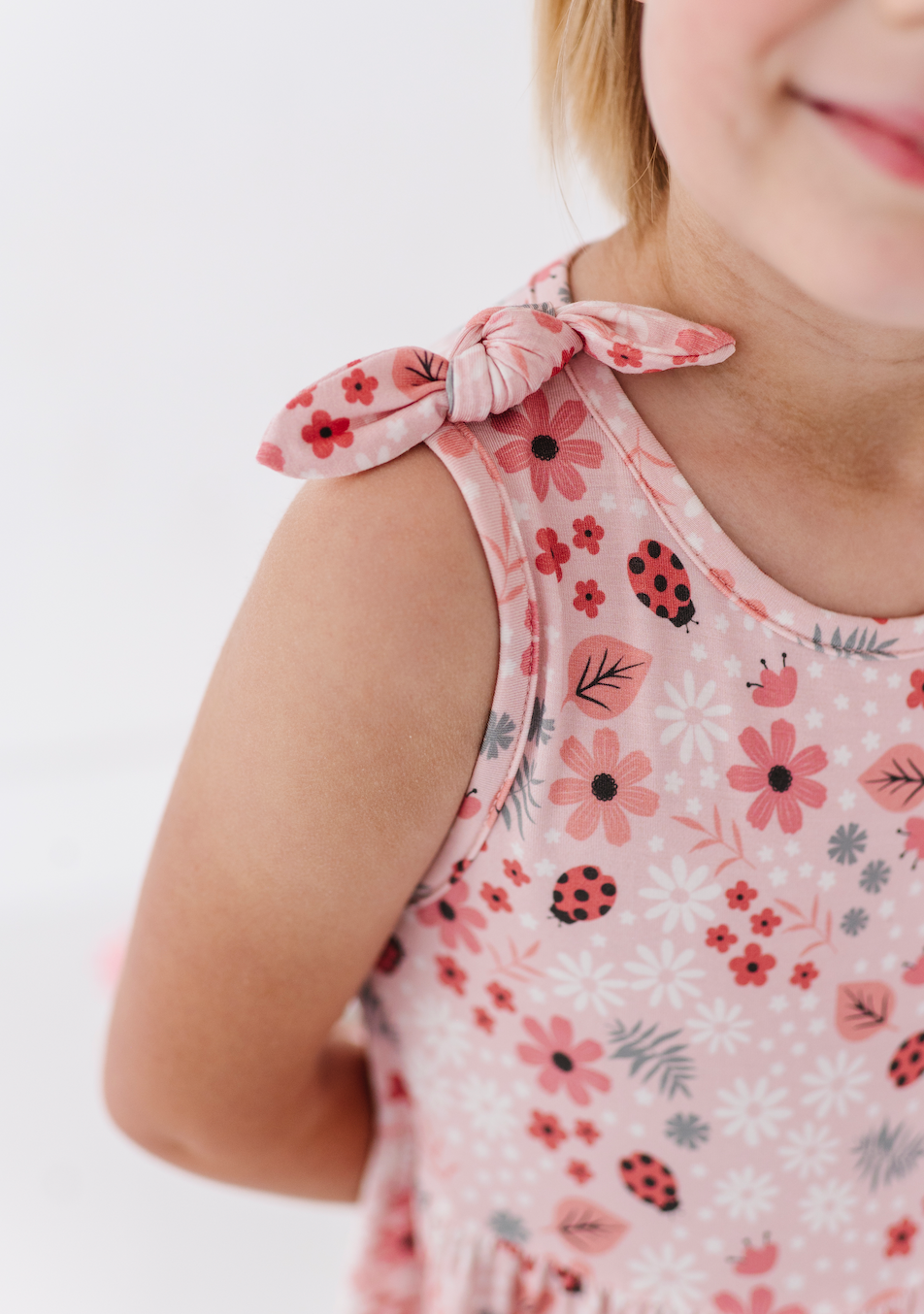 Harper Bow Tie Tank Dress - Garden: 3