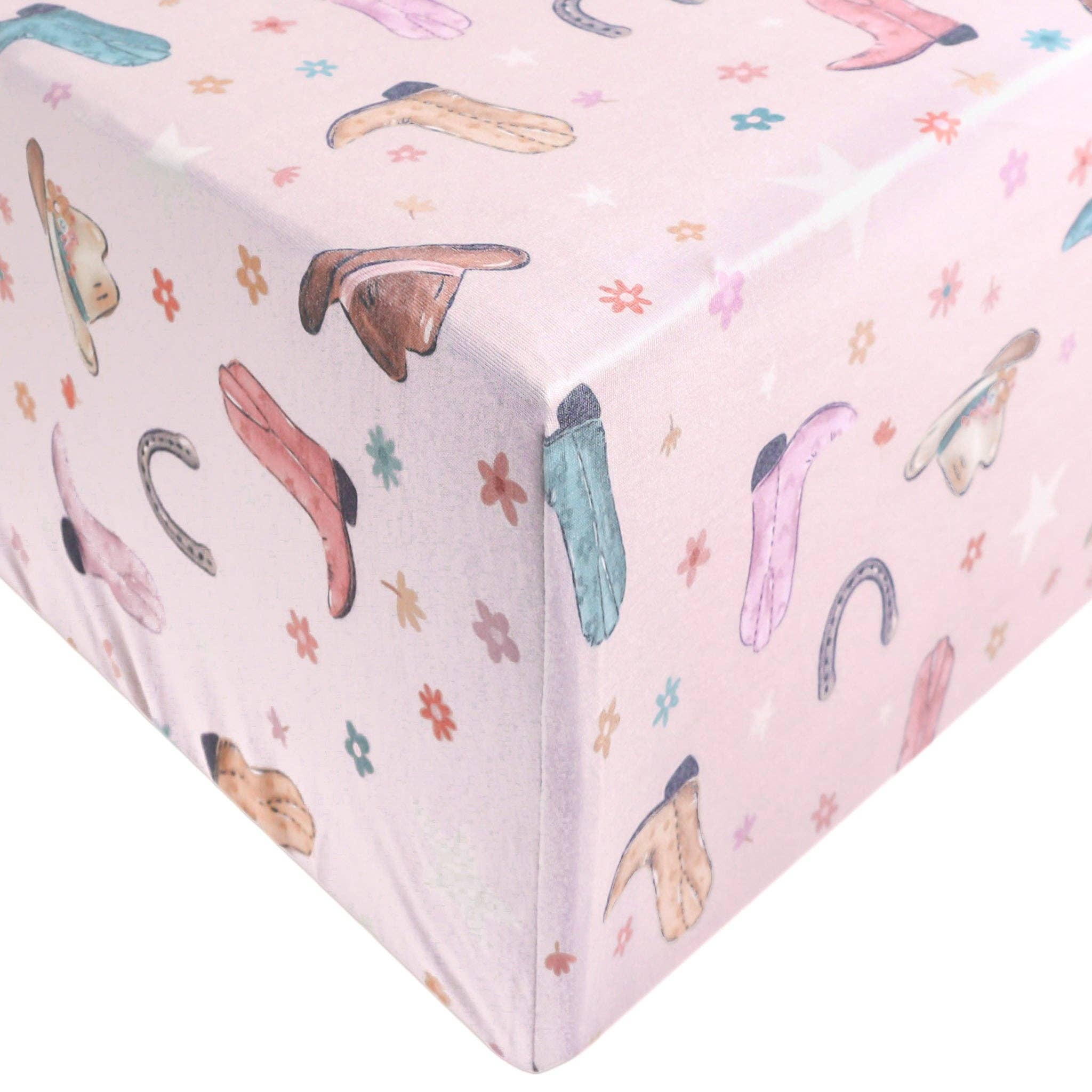 Premium Knit Fitted Crib Sheet - Cheyenne