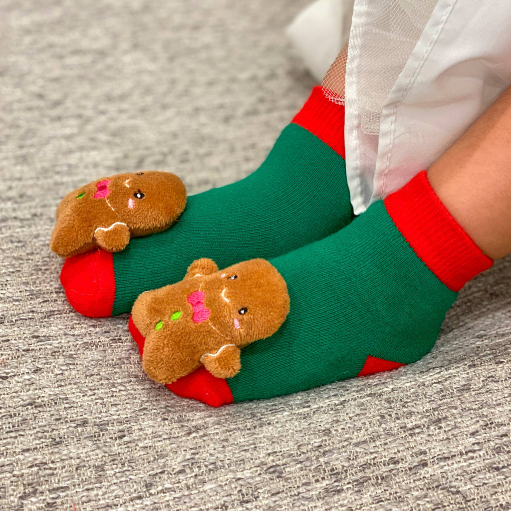 Gingerbread Christmas Boogie Toes Rattle Socks: 0 - 1 Y