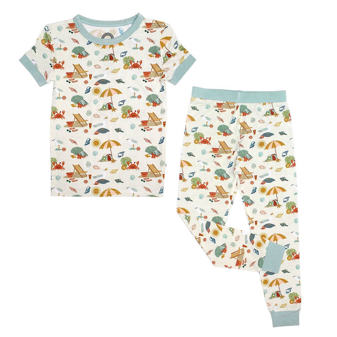 Beach Day Summer Kids Bamboo Pajamas Set: 4/5T
