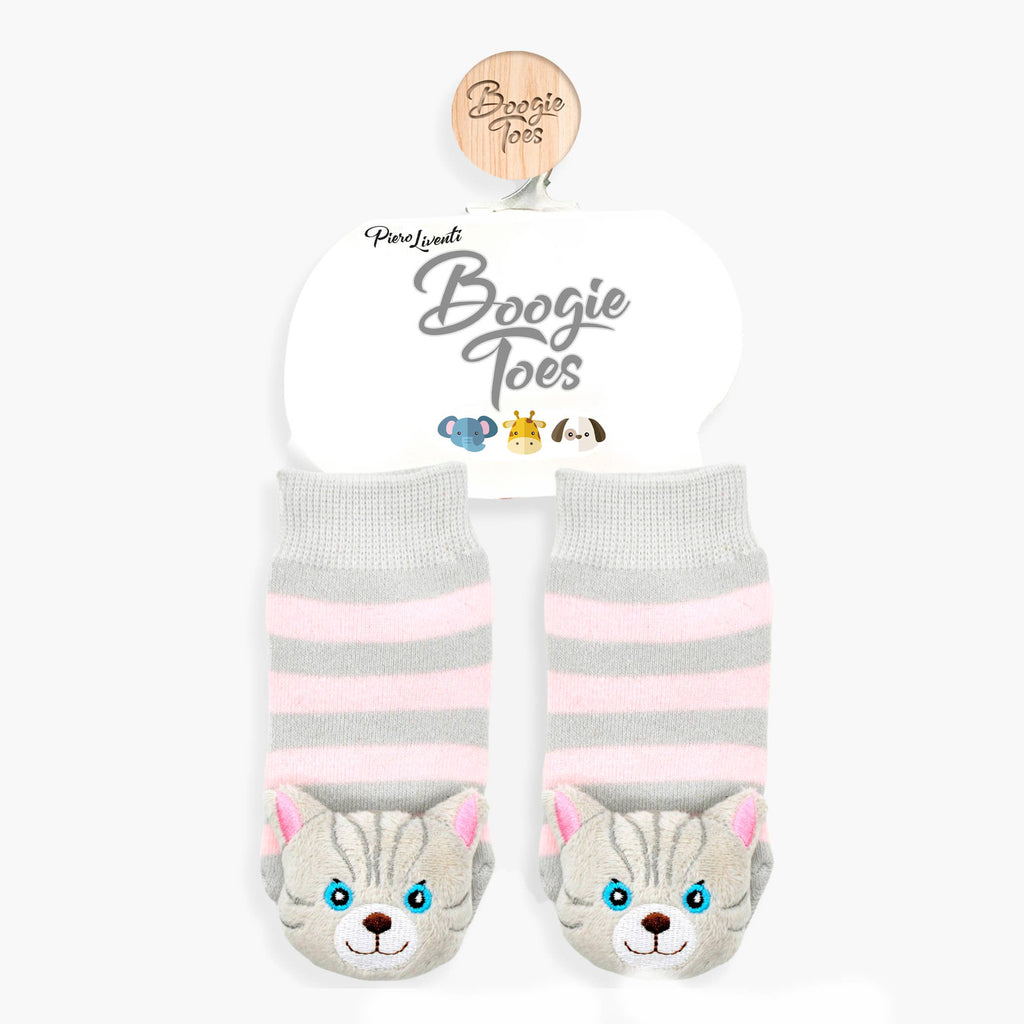 Gray Cat Boogie Toes Rattle Socks: 0 - 1 Y