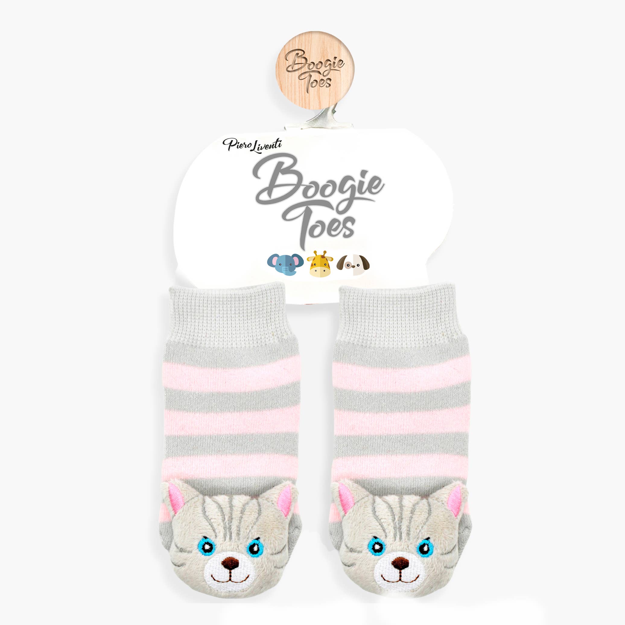 Gray Cat Boogie Toes Rattle Socks: 0 - 1 Y