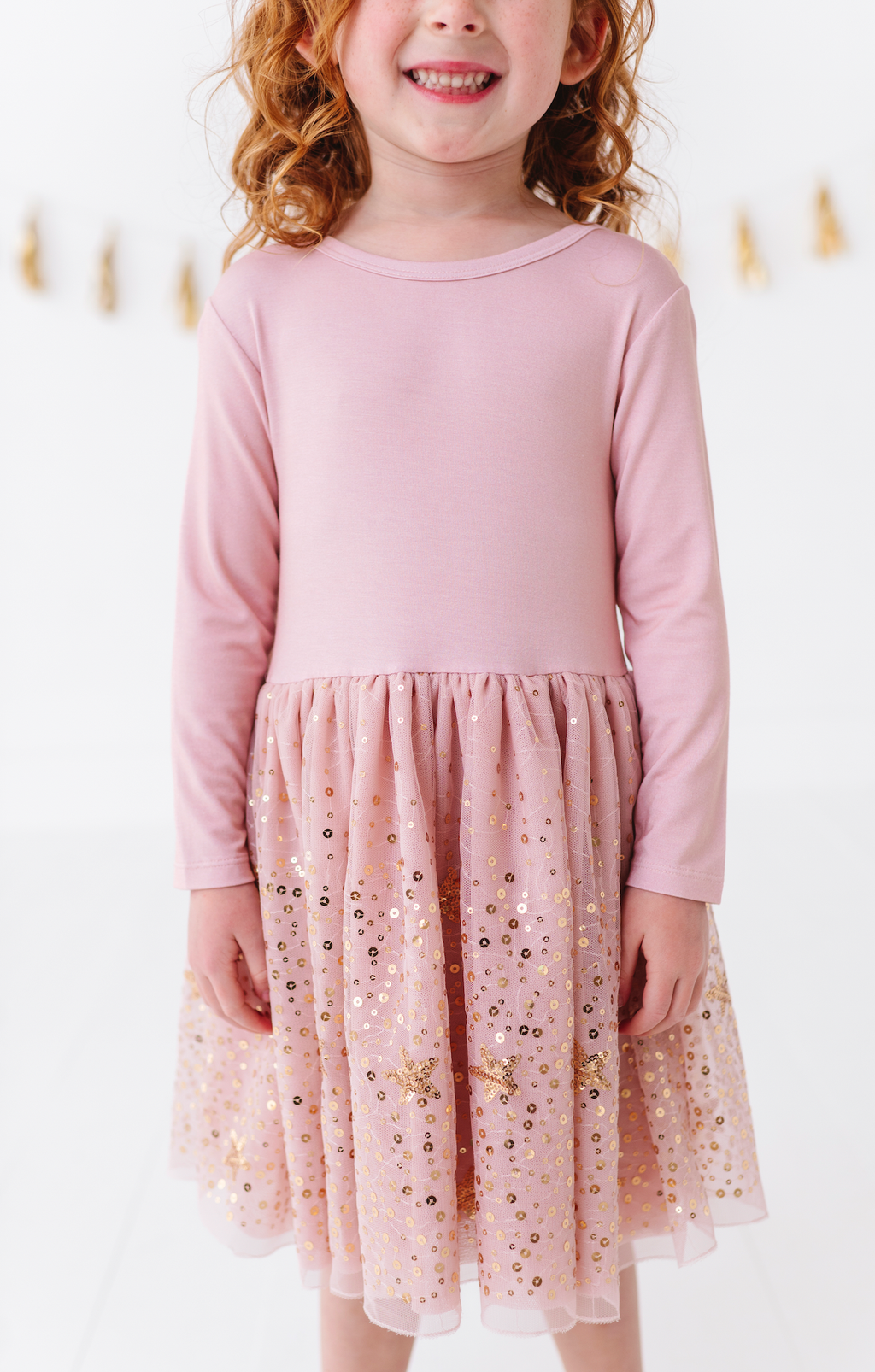 Kids Star Dress - Girls Tulle Twinkle Holiday Dress - Stella: 4