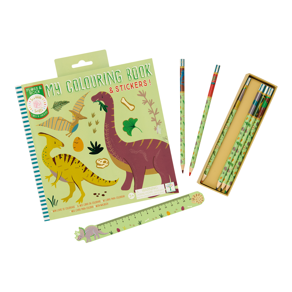 Dinosaur My Pack of 6 Coloring Pencils Unsharpened