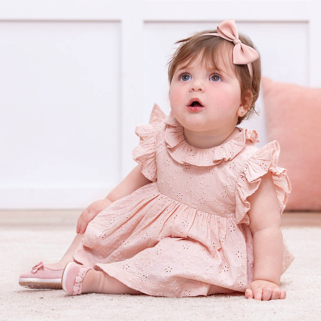 Eyelet Skirted Baby Bodysuit – Cotton for Special Occasions: 9-12M