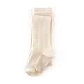 Vanilla Cable Knit Tights: 6 - 12 Months