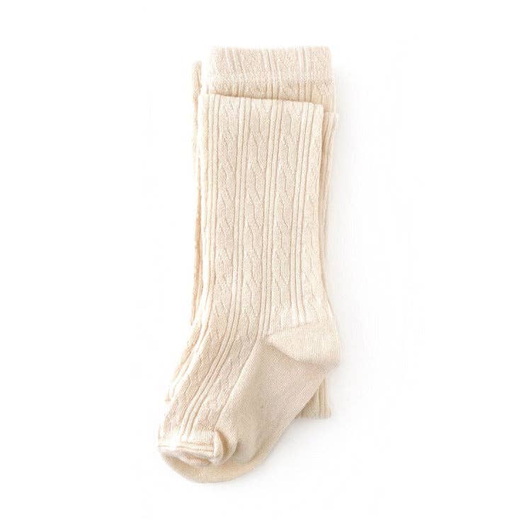 Vanilla Cable Knit Tights: 1 - 2 Years