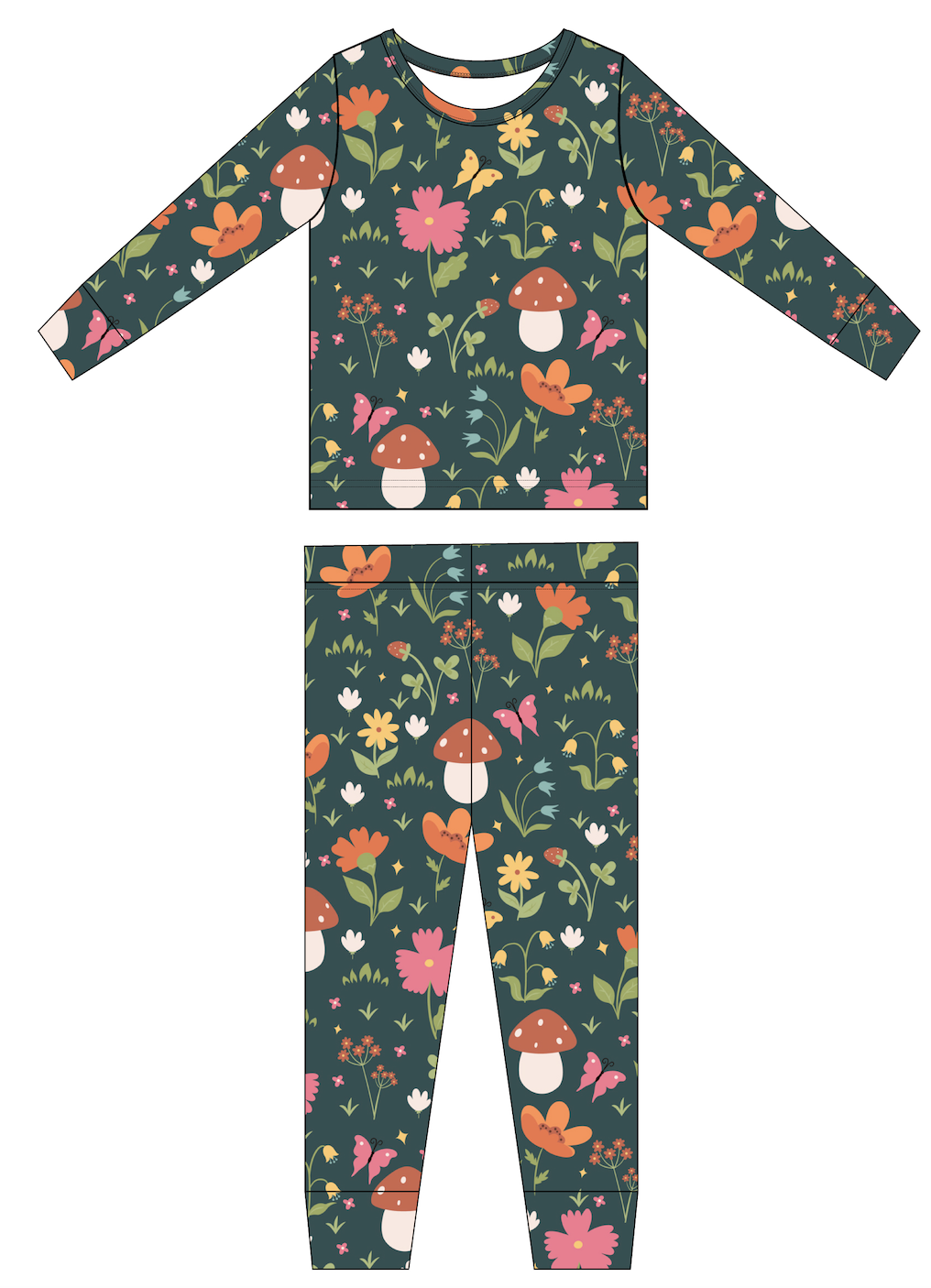 Kids Bamboo Pajamas - Bamboo Fall Clothing- Sylva: 4