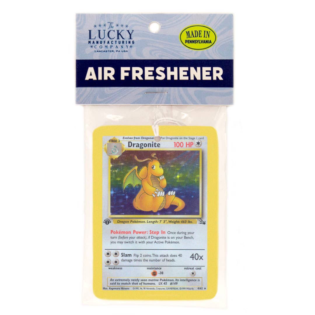 Dragonite Pokemon Card Air Freshener