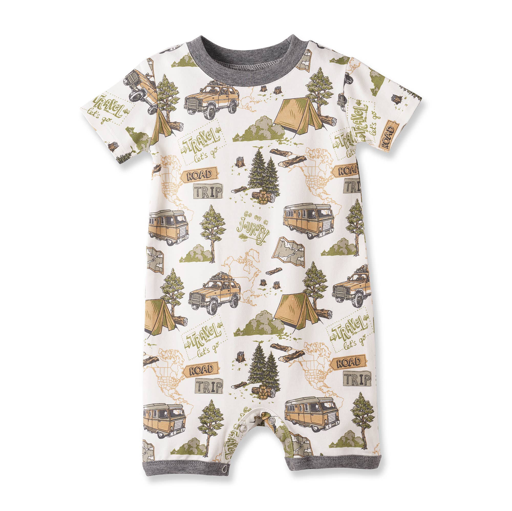 Trailblazer Soft Bamboo Shorty Romper for Baby Boys: 0-3M