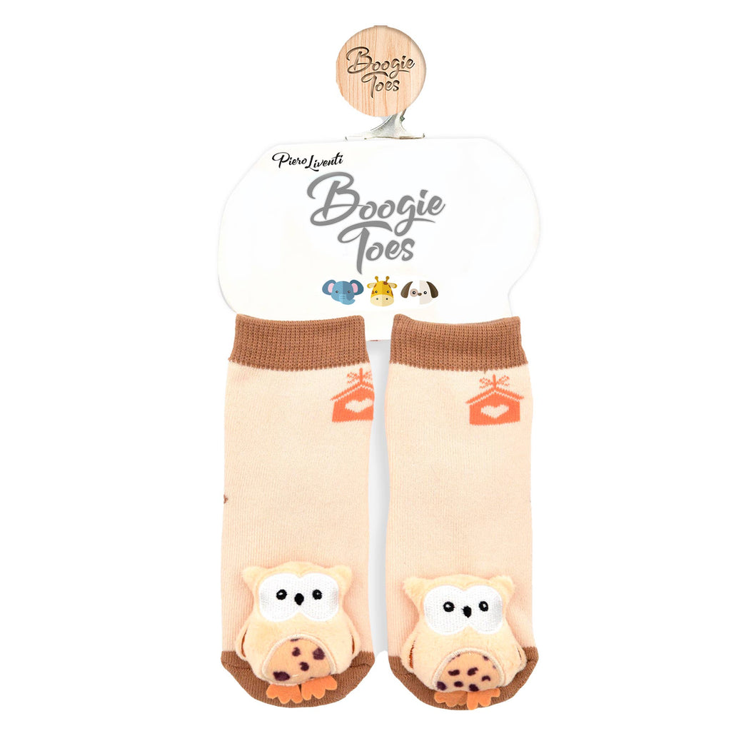 Wise Owl Boogie Toes - Baby Rattle Socks: 0 - 1 Y
