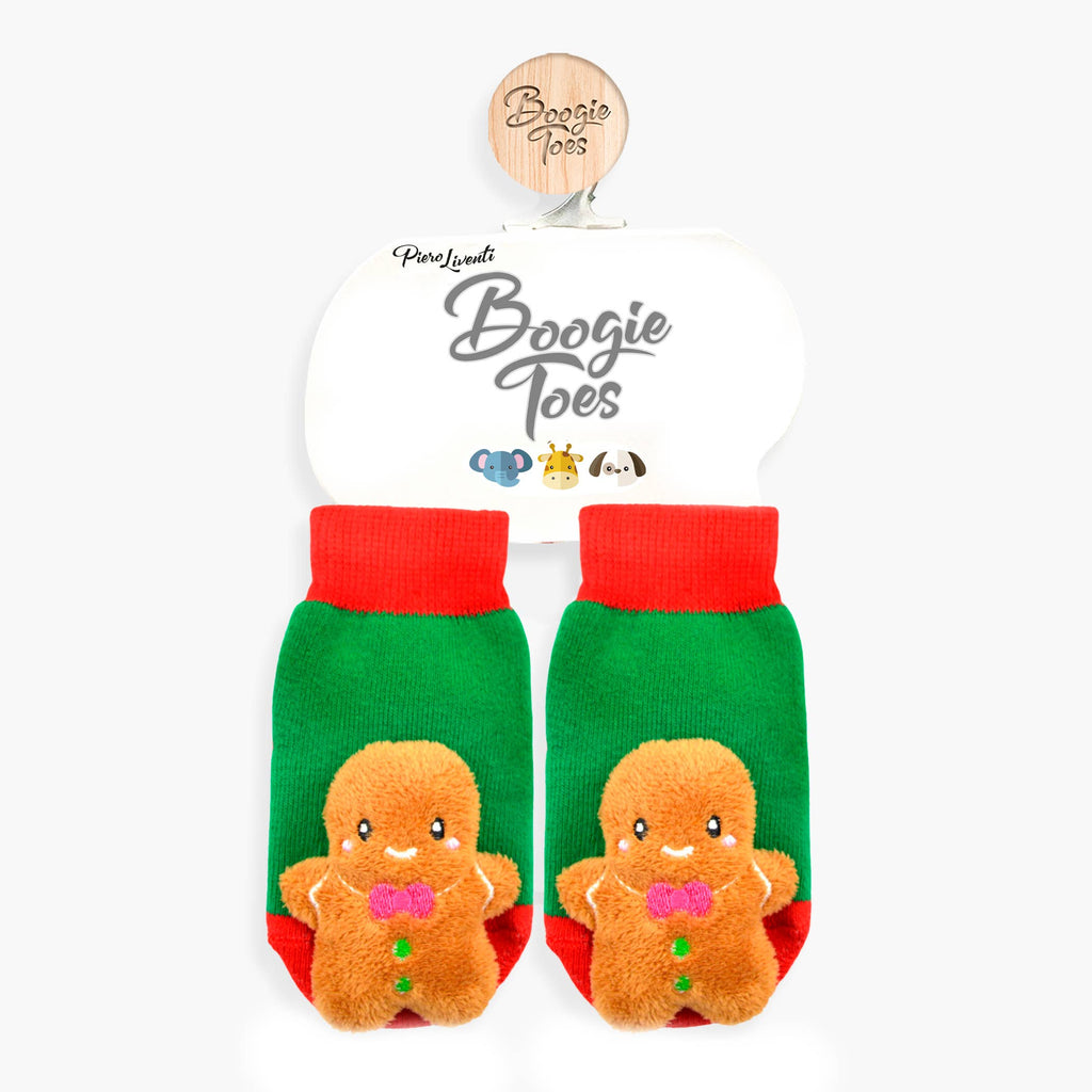 Gingerbread Christmas Boogie Toes Rattle Socks: 1 - 2 Y