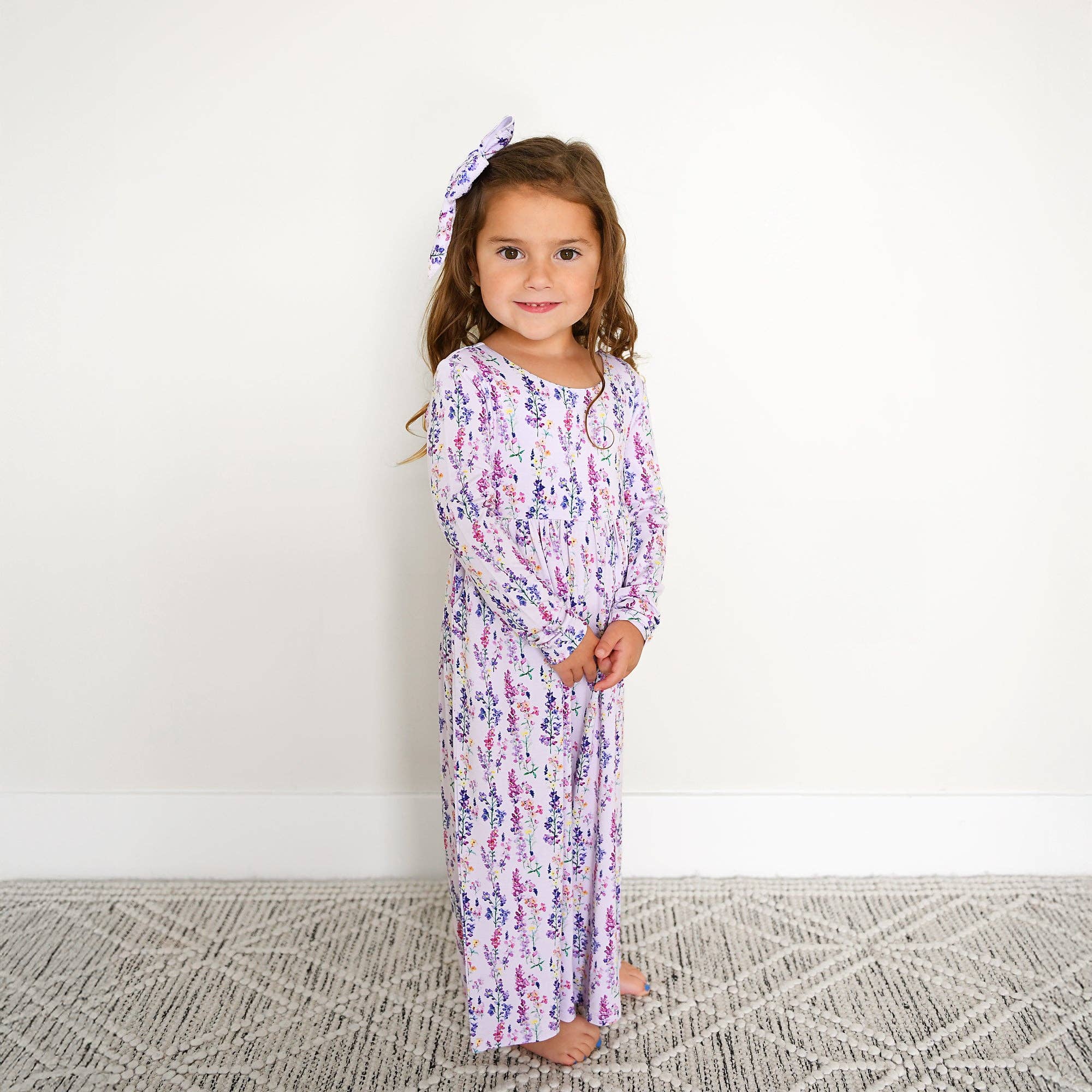Avani WIDE LEG ROMPER Bamboo Floral Kids Clothing Outfit: 12-18m