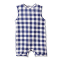 Picnic Plaid Soft Bamboo Sleeveless Baby Romper: 3-6M