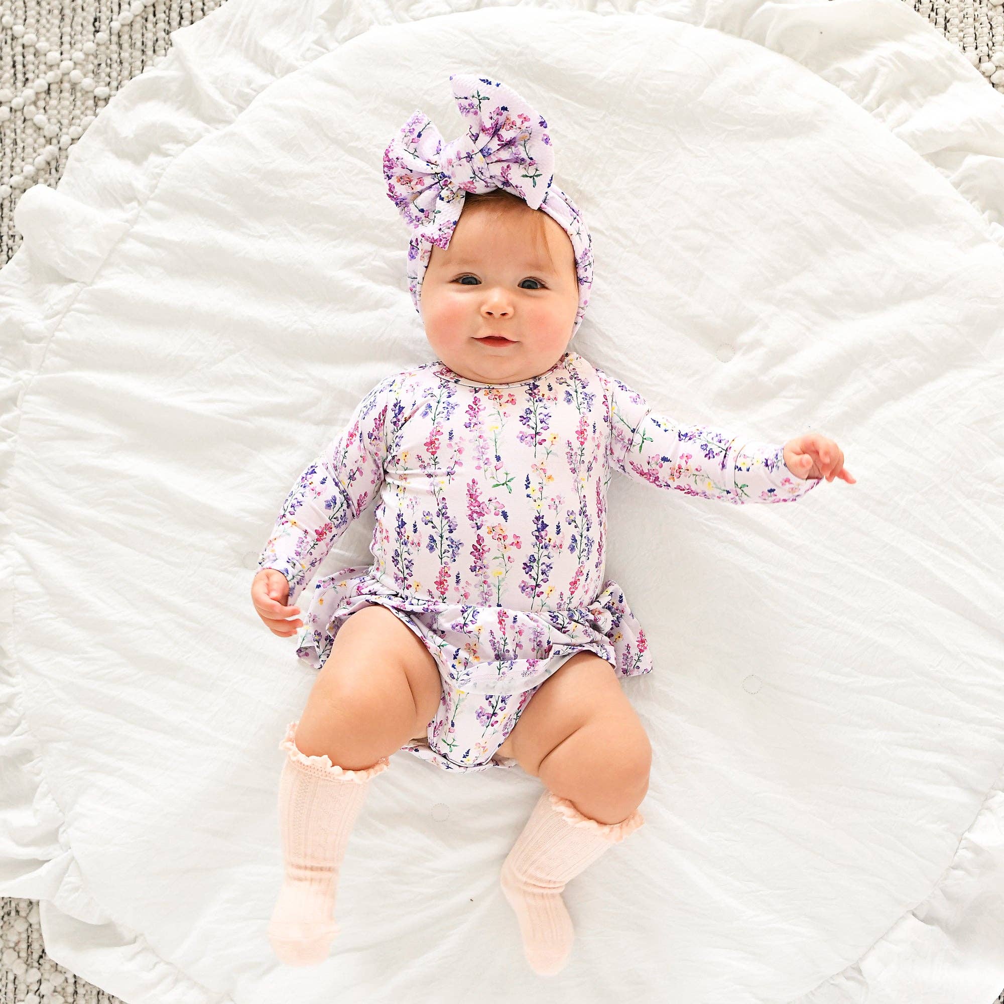 Avani TUTU Bamboo Floral Baby Clothing Dress Outfit: 12-18m