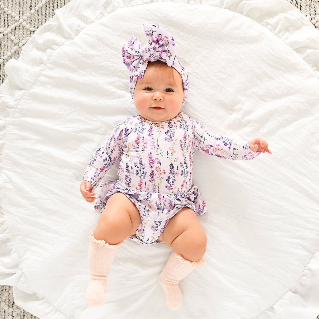 Avani TUTU Bamboo Floral Baby Clothing Dress Outfit: 3-6m